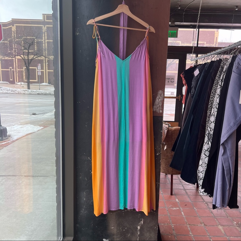 M SUNDRESS Rainbow midi Dress